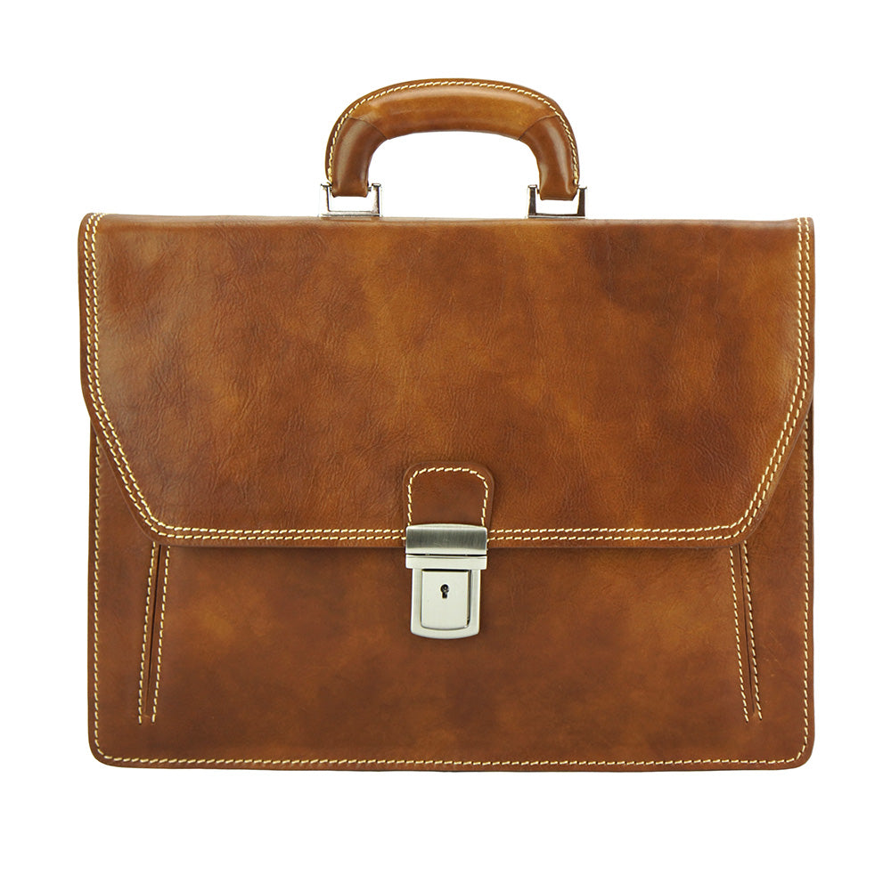 Corrado Leather Briefcase - Made In Italy
