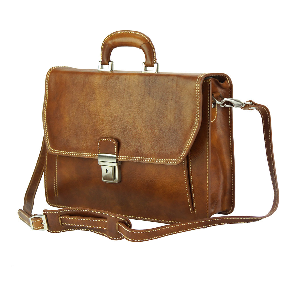 Corrado Leather Briefcase - Made In Italy