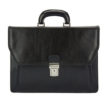 Corrado Leather Briefcase - Made In Italy