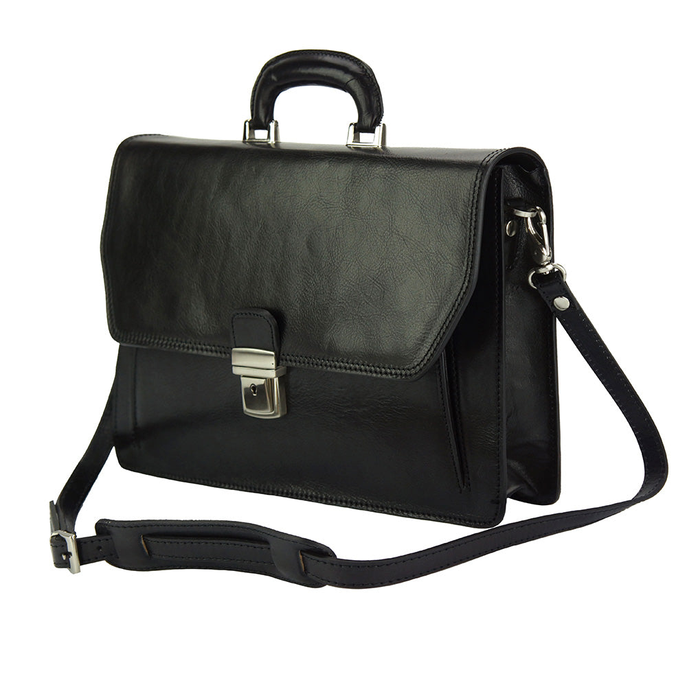 Corrado Leather Briefcase - Made In Italy