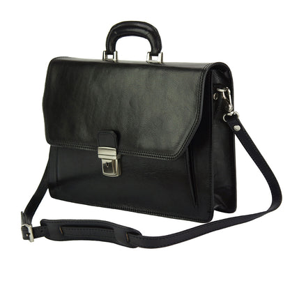 Corrado Leather Briefcase - Made In Italy