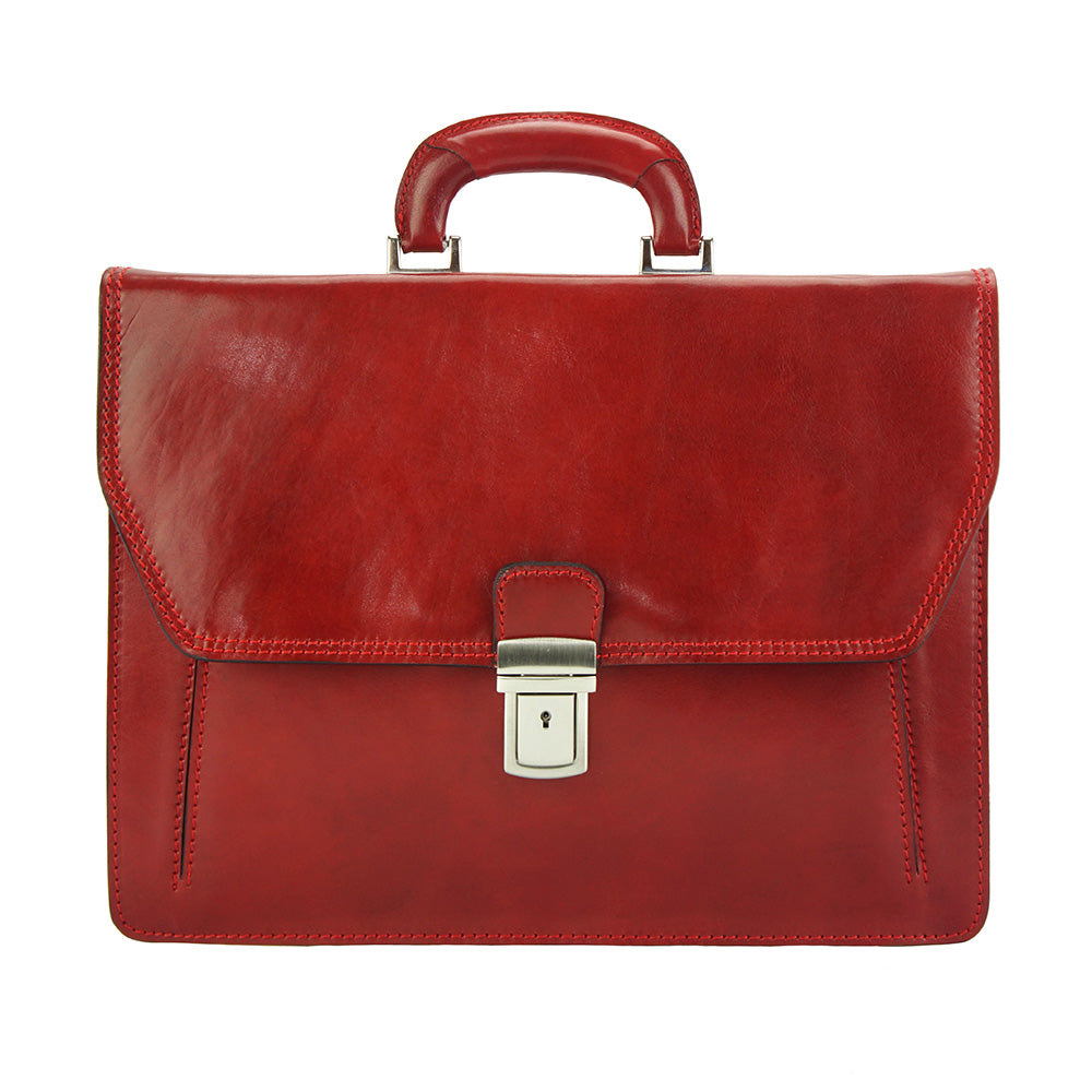Corrado Leather Briefcase - Made In Italy