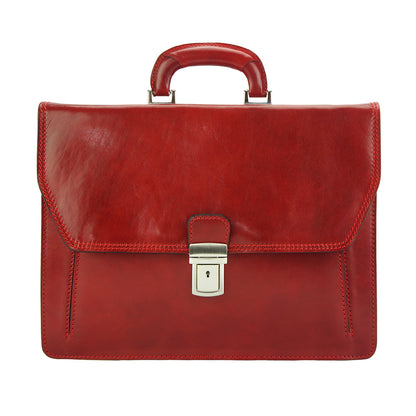 Corrado Leather Briefcase - Made In Italy