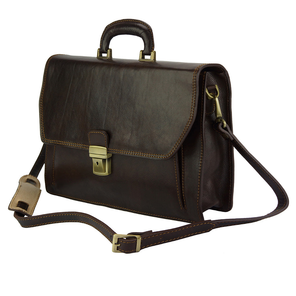 Corrado Leather Briefcase - Made In Italy