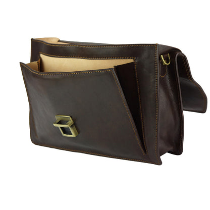 Corrado Leather Briefcase - Made In Italy