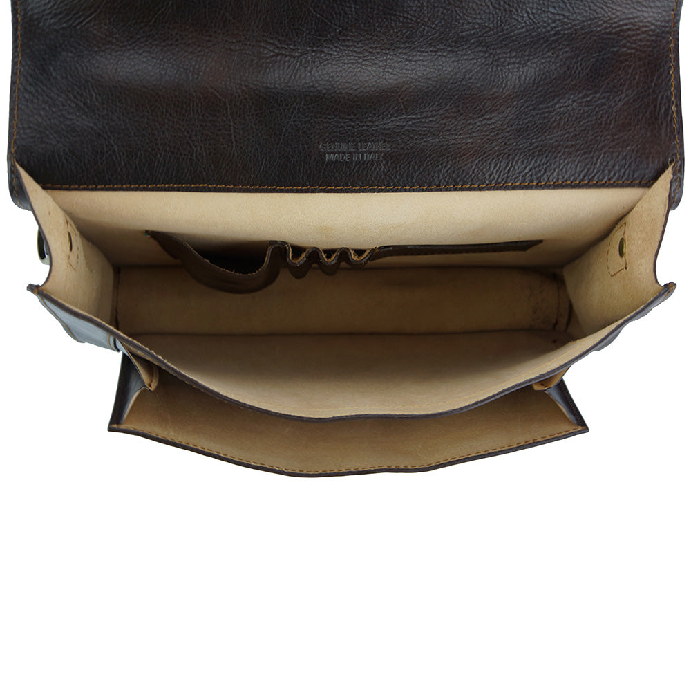 Corrado Leather Briefcase - Made In Italy