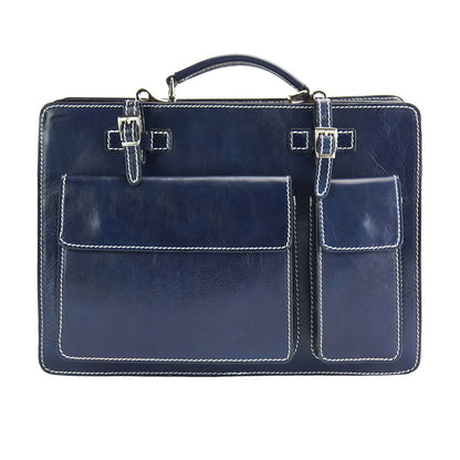 Daniele leather briecase - Made In Italy