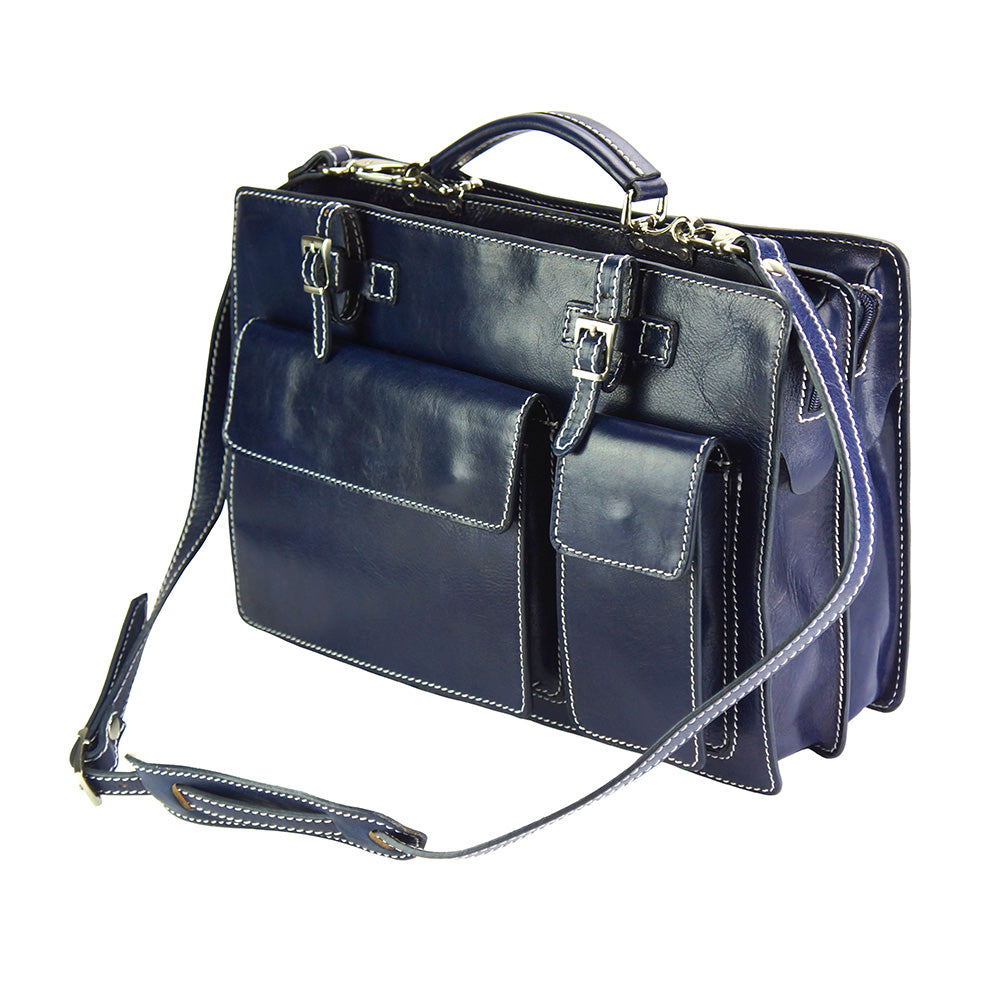 Daniele leather briecase - Made In Italy