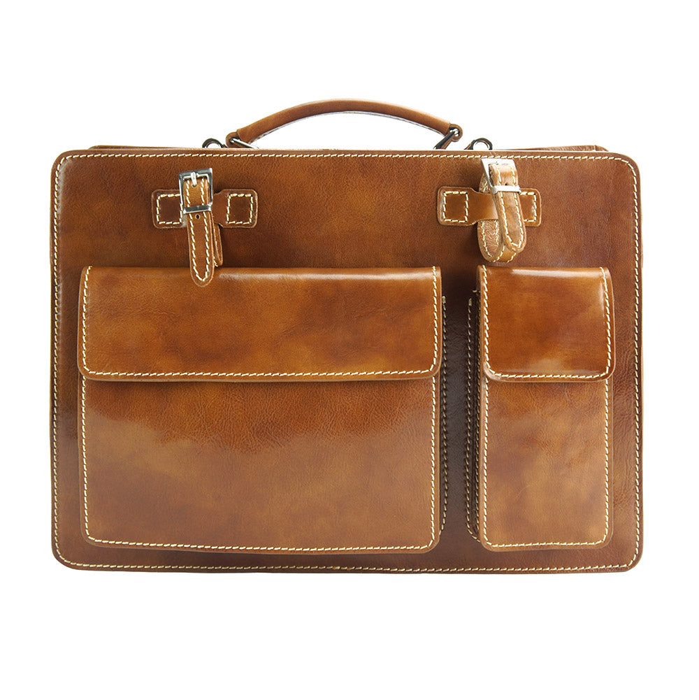 Daniele leather briecase - Made In Italy