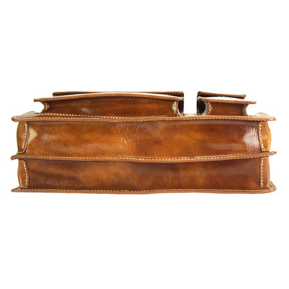 Daniele leather briecase - Made In Italy