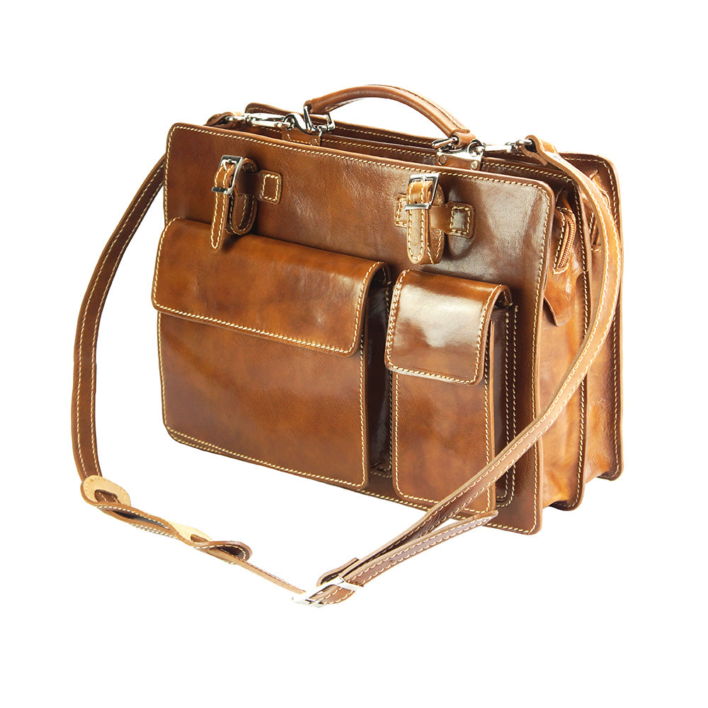 Daniele leather briecase - Made In Italy