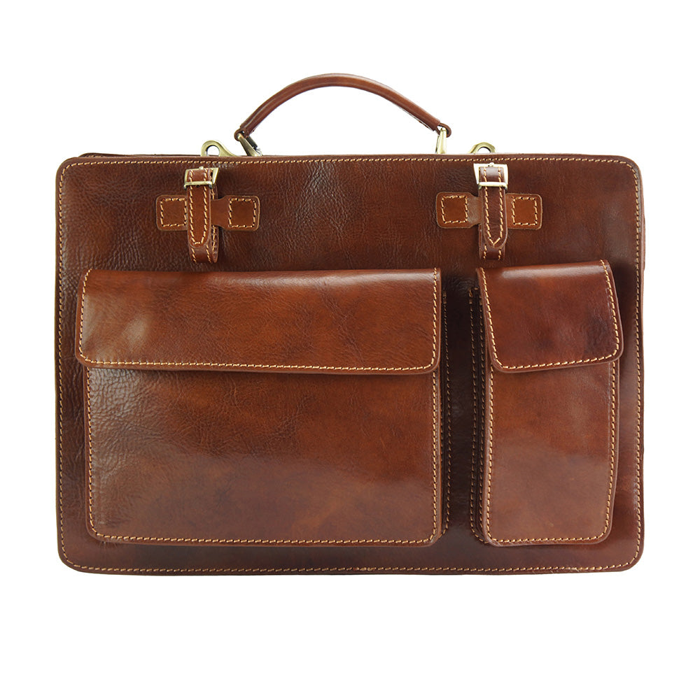 Daniele leather briecase - Made In Italy