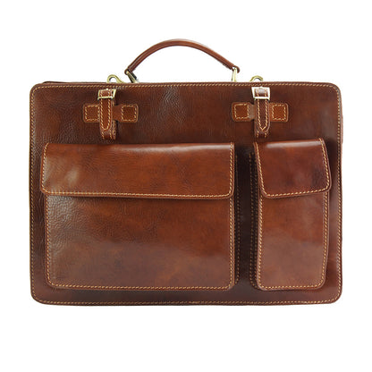 Daniele leather briecase - Made In Italy