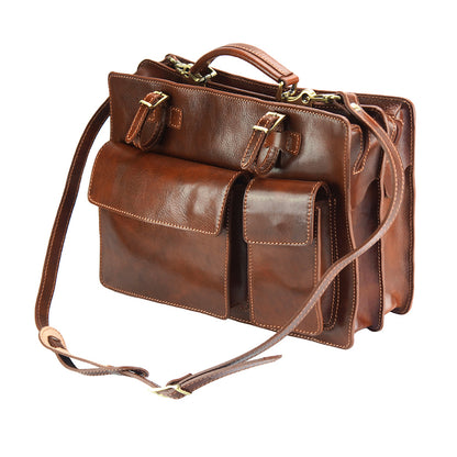 Daniele leather briecase - Made In Italy