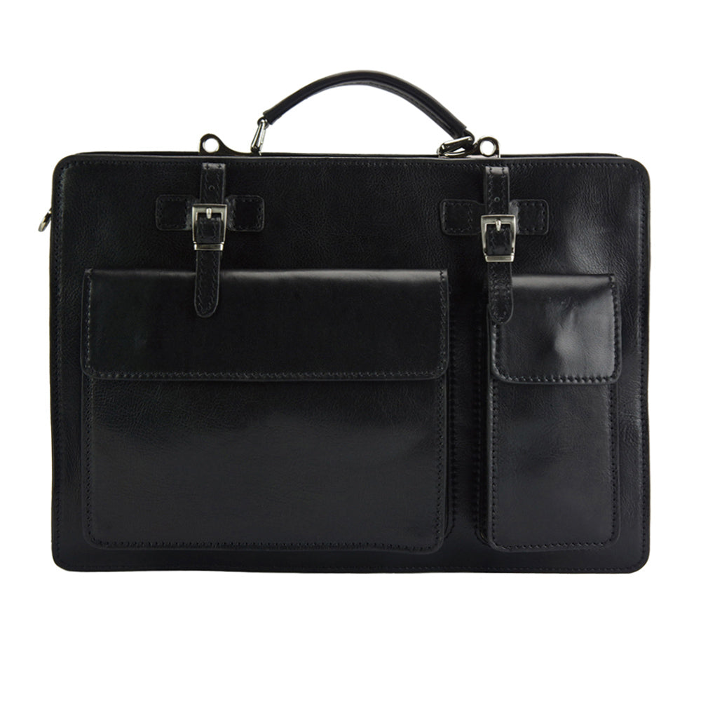 Daniele leather briecase - Made In Italy