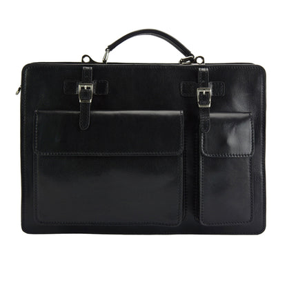 Daniele leather briecase - Made In Italy