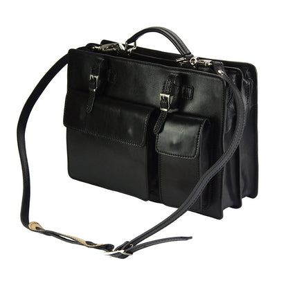 Daniele leather briecase - Made In Italy