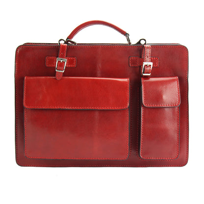 Daniele leather briecase - Made In Italy