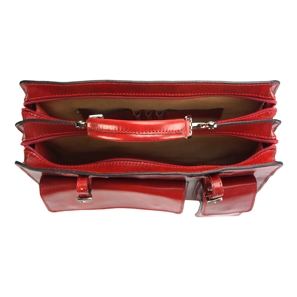 Daniele leather briecase - Made In Italy