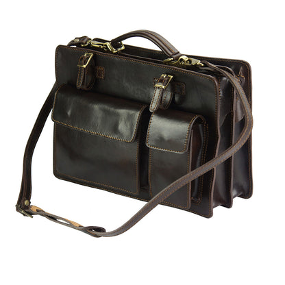 Daniele leather briecase - Made In Italy