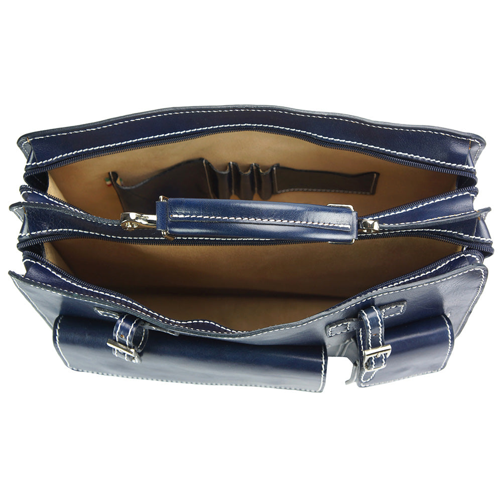 Daniele GM leather briecase - Made In Italy