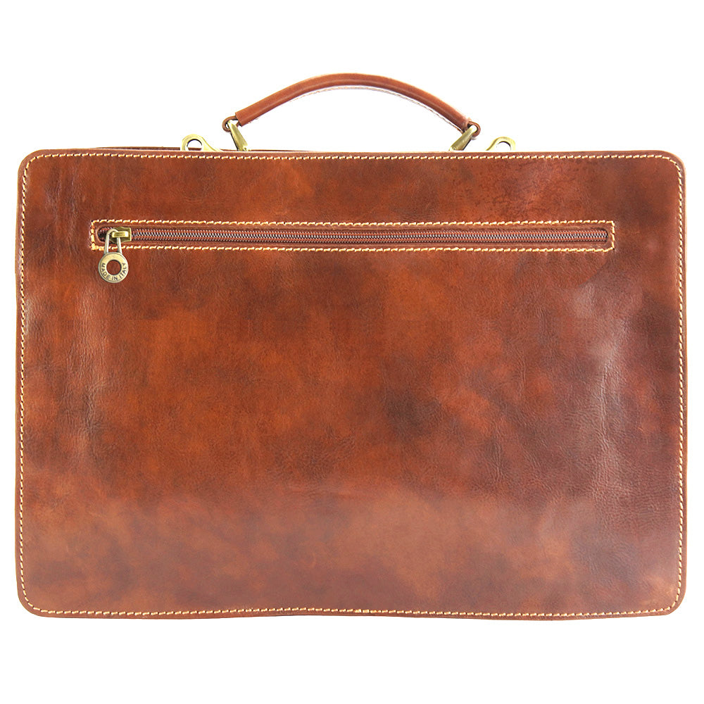 Daniele GM leather briecase - Made In Italy
