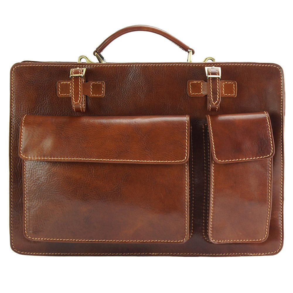 Daniele GM leather briecase - Made In Italy