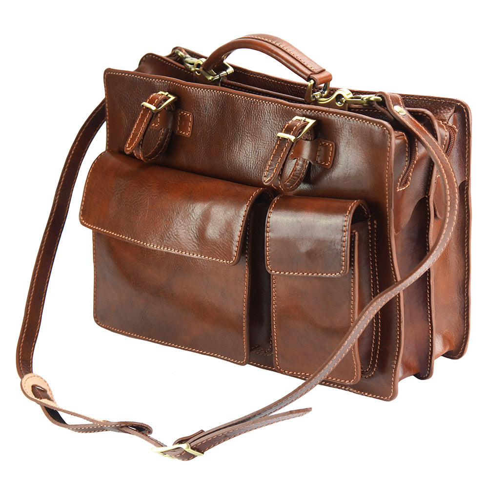 Daniele GM leather briecase - Made In Italy