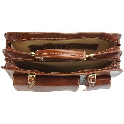 Daniele GM leather briecase - Made In Italy