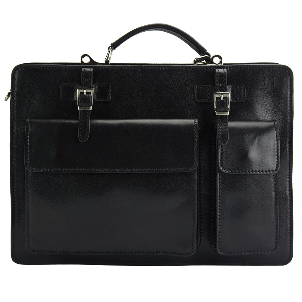 Daniele GM leather briecase - Made In Italy
