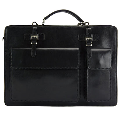 Daniele GM leather briecase - Made In Italy