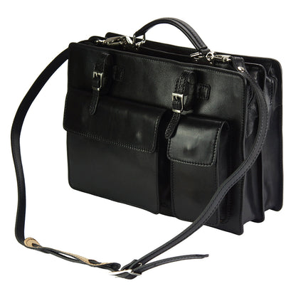 Daniele GM leather briecase - Made In Italy