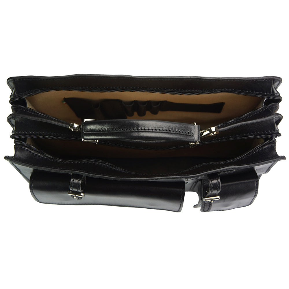 Daniele GM leather briecase - Made In Italy