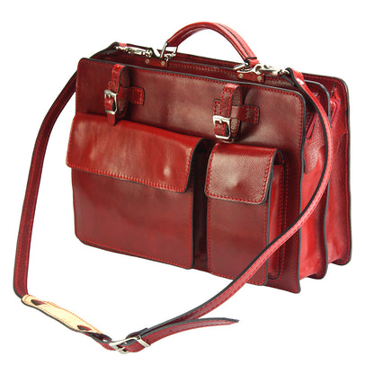 Daniele GM leather briecase - Made In Italy