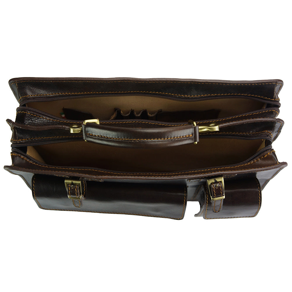Daniele GM leather briecase - Made In Italy