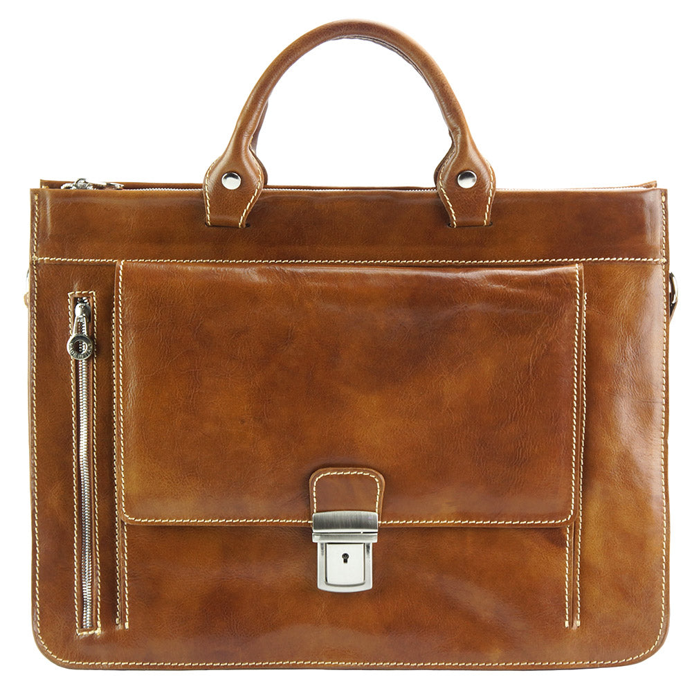 Donato leather Briefcase - Made In Italy