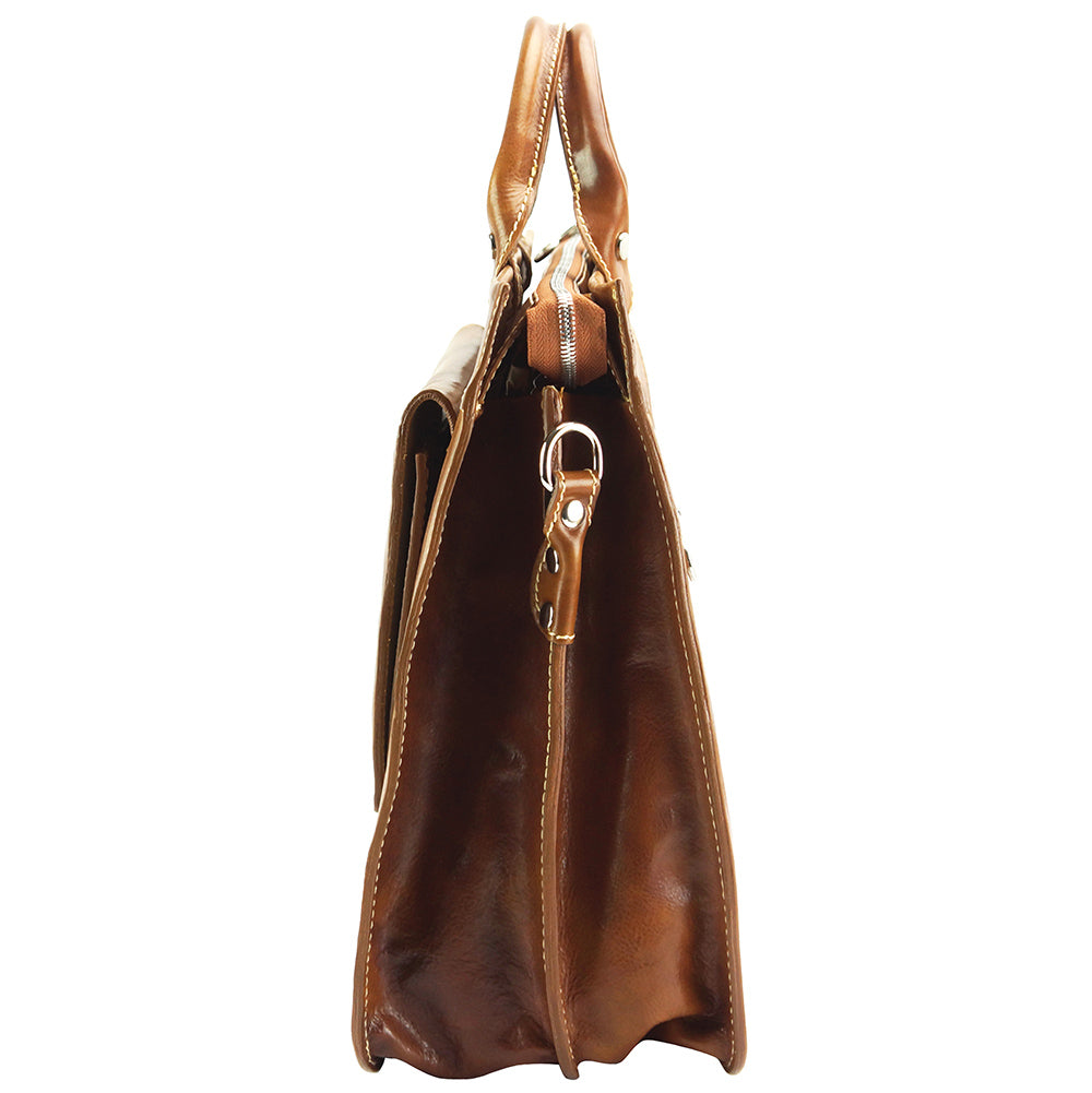 Donato leather Briefcase - Made In Italy