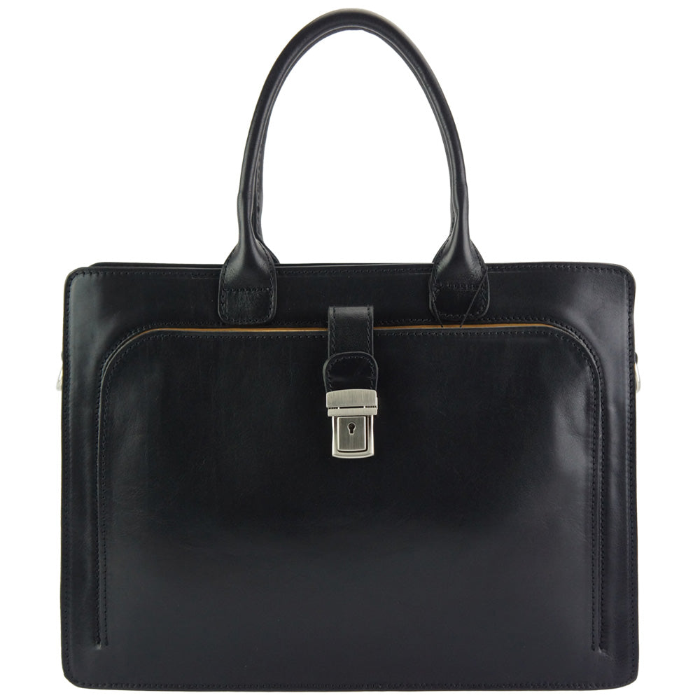 Giacinto leather business bag - Made In Italy