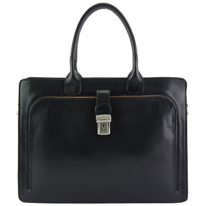 Giacinto leather business bag - Made In Italy