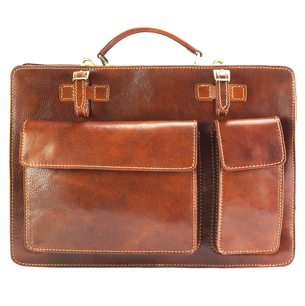 Daniele GM leather briecase - Made In Italy