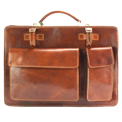 Daniele GM leather briecase - Made In Italy
