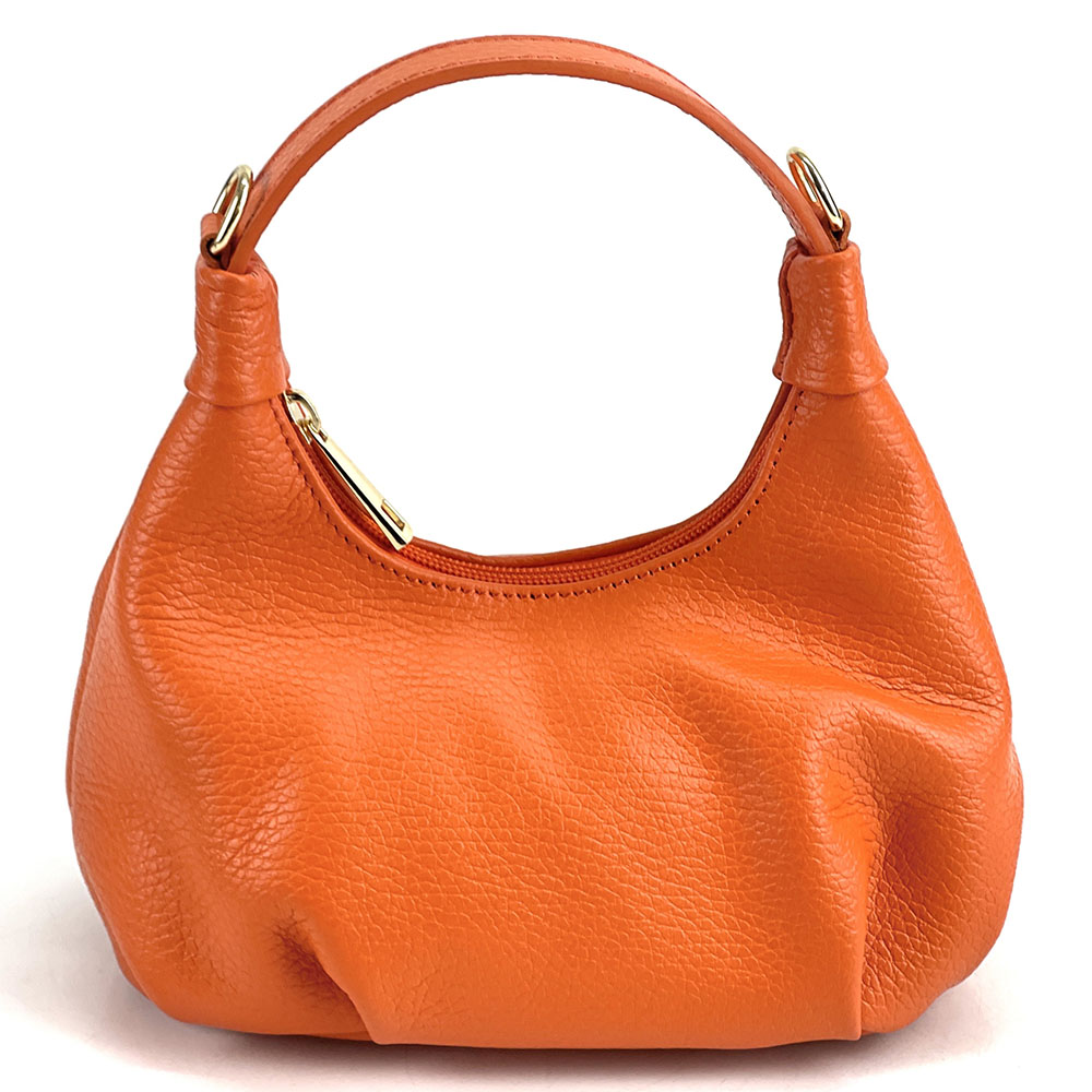 Noemi Compact Italian Leather Hobo Bag - Made In Italy