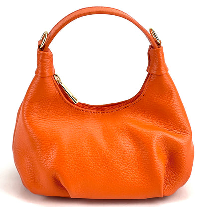Noemi Compact Italian Leather Hobo Bag - Made In Italy
