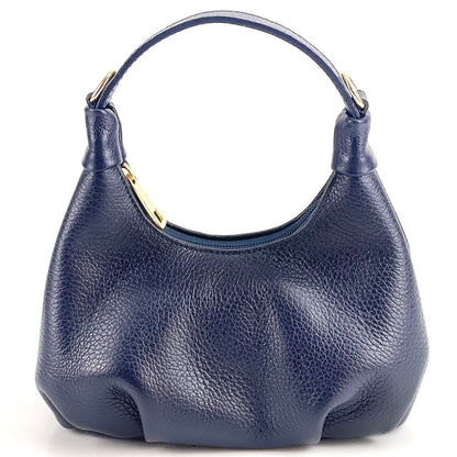 Noemi Compact Italian Leather Hobo Bag - Made In Italy