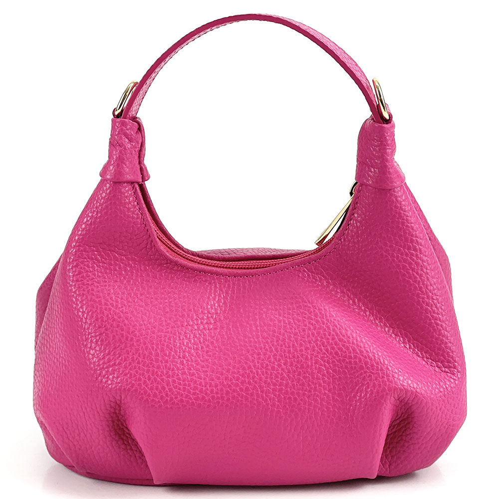 Noemi Compact Italian Leather Hobo Bag - Made In Italy