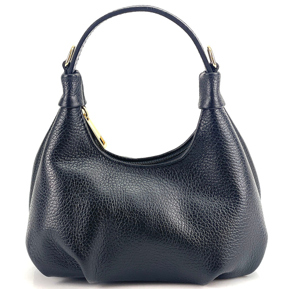 Noemi Compact Italian Leather Hobo Bag - Made In Italy