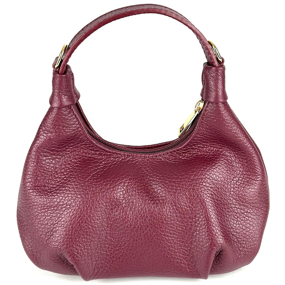 Noemi Compact Italian Leather Hobo Bag - Made In Italy