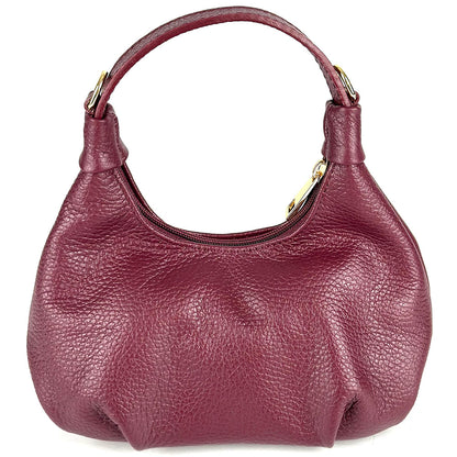 Noemi Compact Italian Leather Hobo Bag - Made In Italy