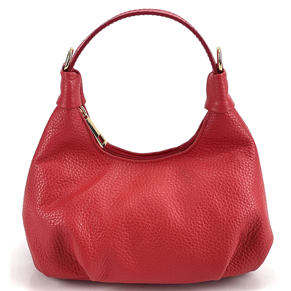 Noemi Compact Italian Leather Hobo Bag - Made In Italy