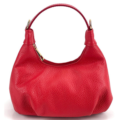 Noemi Compact Italian Leather Hobo Bag - Made In Italy